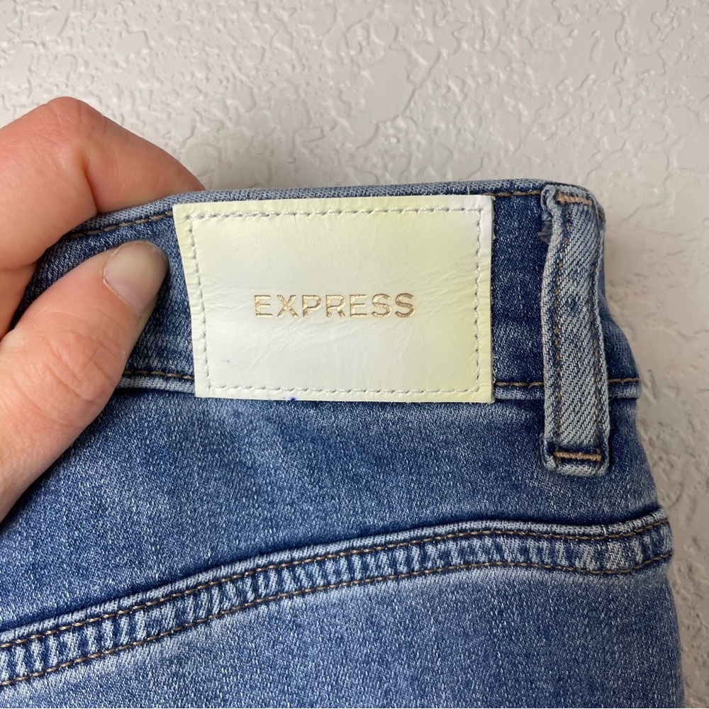 BNWT! Express Light Blue Bootcut Super High Rise Jeans Size 12L - Picture 8 of 10